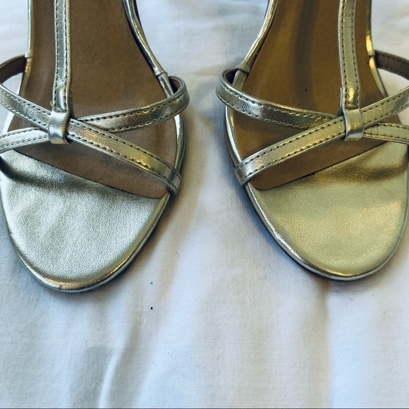 CHINESE Laundry High Heels Gold Strap Sparkle Back and Heel - Picture 3 of 9